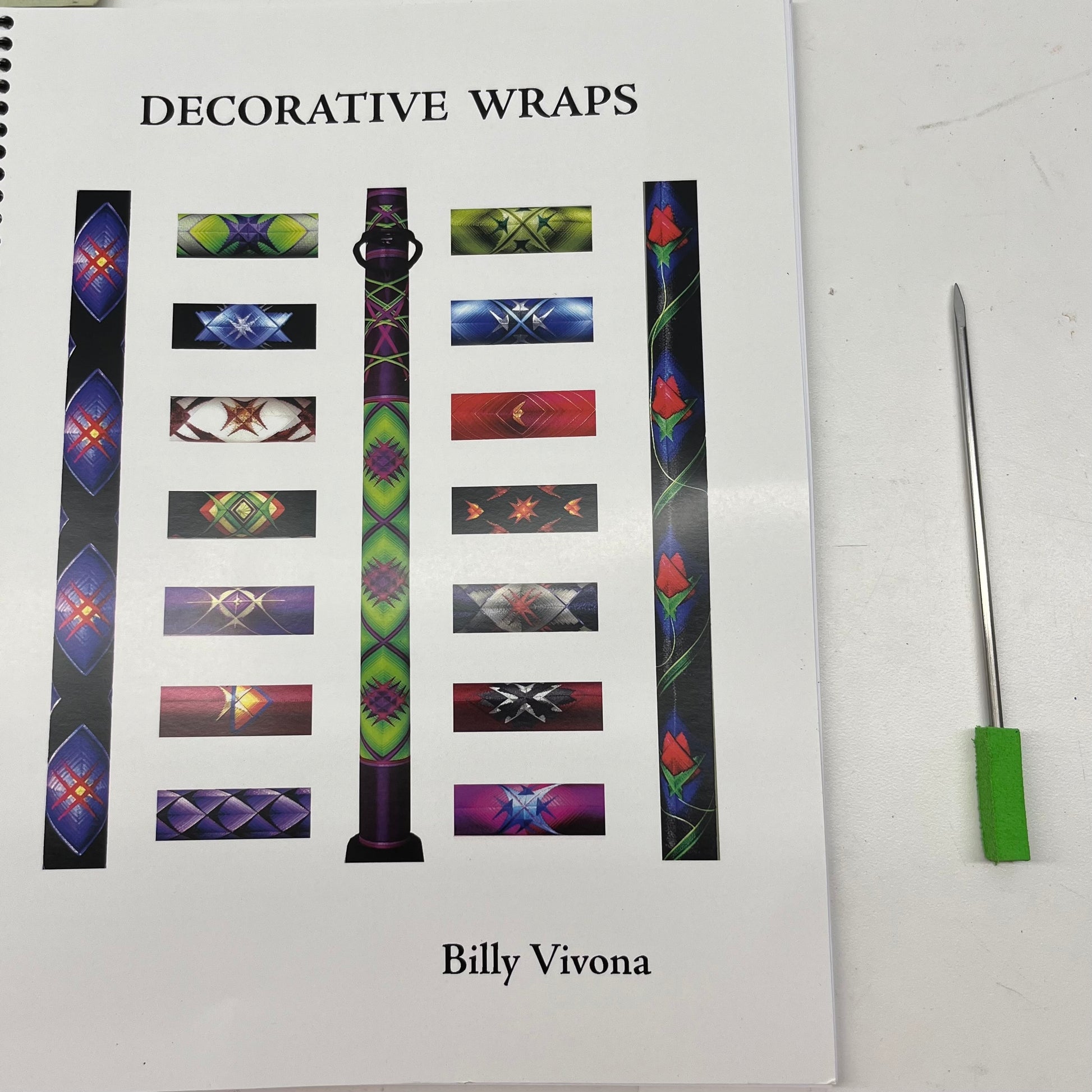 decorative fishing pole wraps by Billy Vivona 81-year-old's first decorative rod wrap